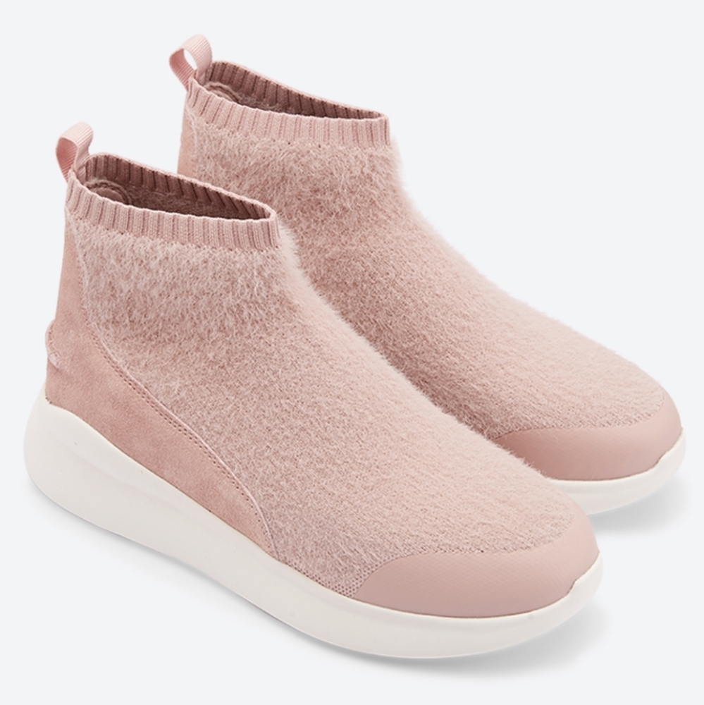 NEW UGG GRIFFITH ELASTIC MOUTH ROUND TOE SNEAKER/BOOT IN PINK SIZE 9.5